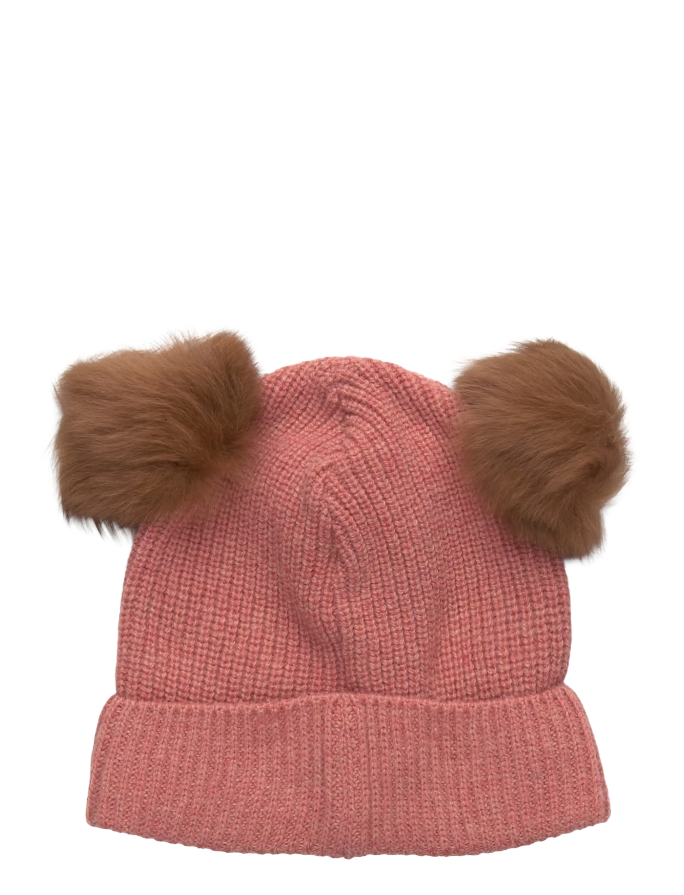 Huttelihut - Hat Knit Alpaca Pompoms - burlwood - 1