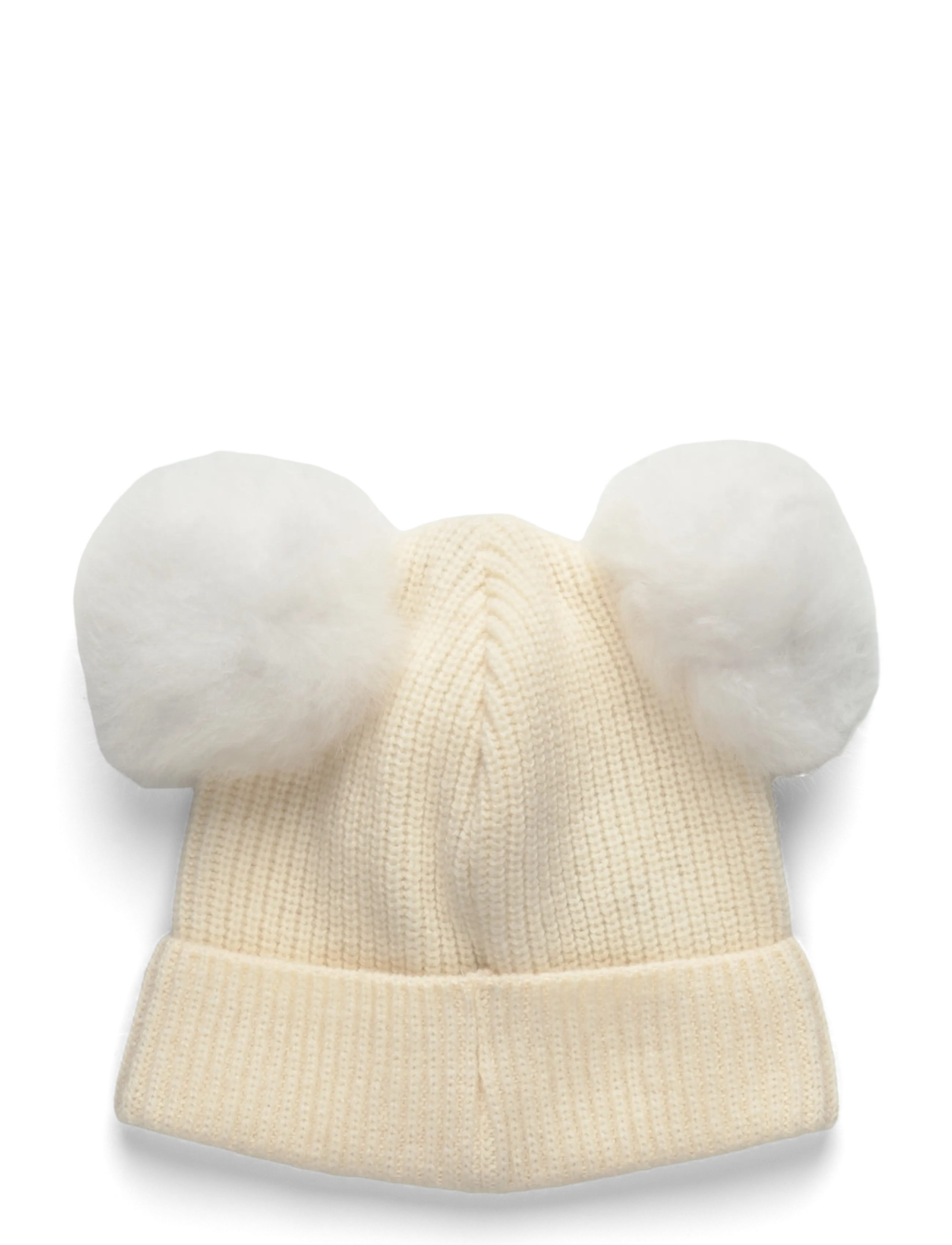 Huttelihut - Hat Knit Alpaca Pompoms - tofu - 1