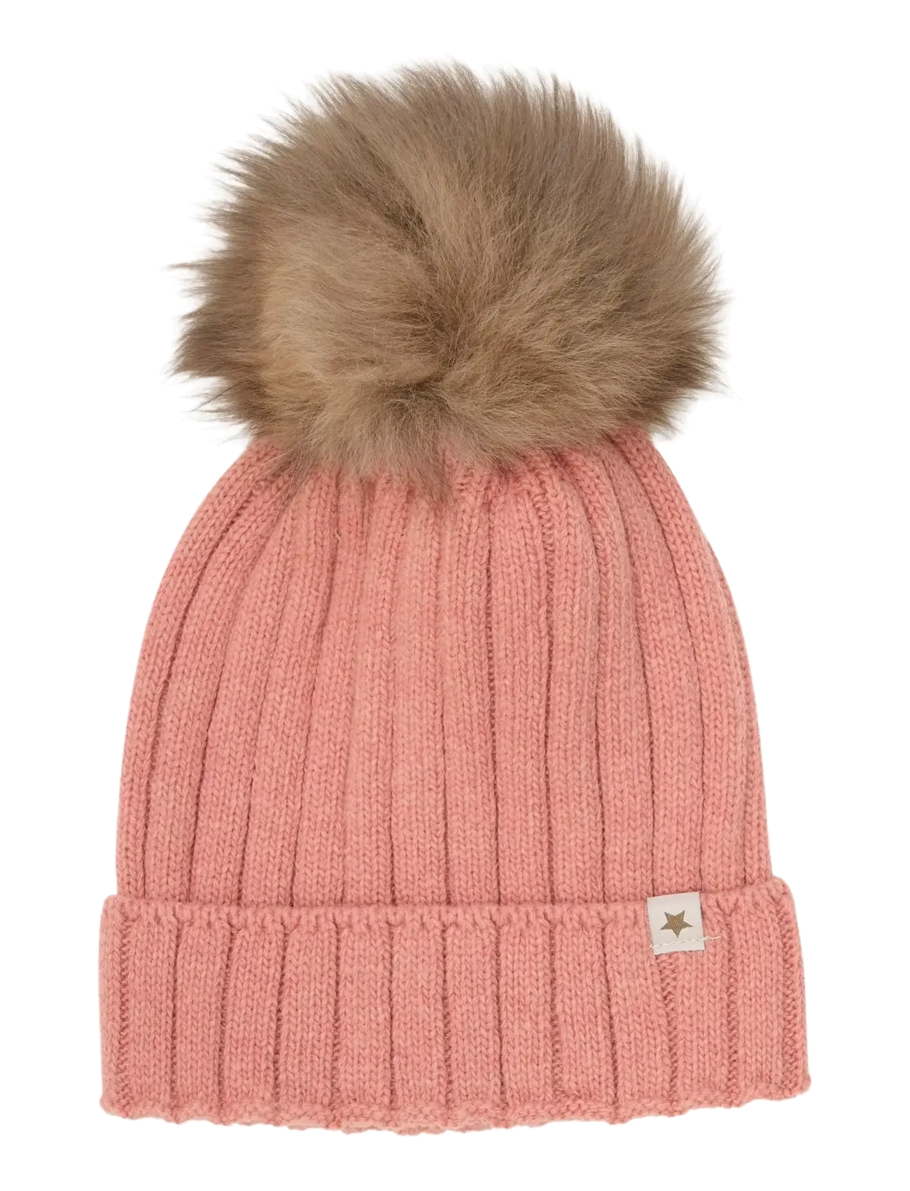 Huttelihut Hat Knit Alpaca Pompom, 4-6Y, Hats, Rosa - Beanie, Kinder