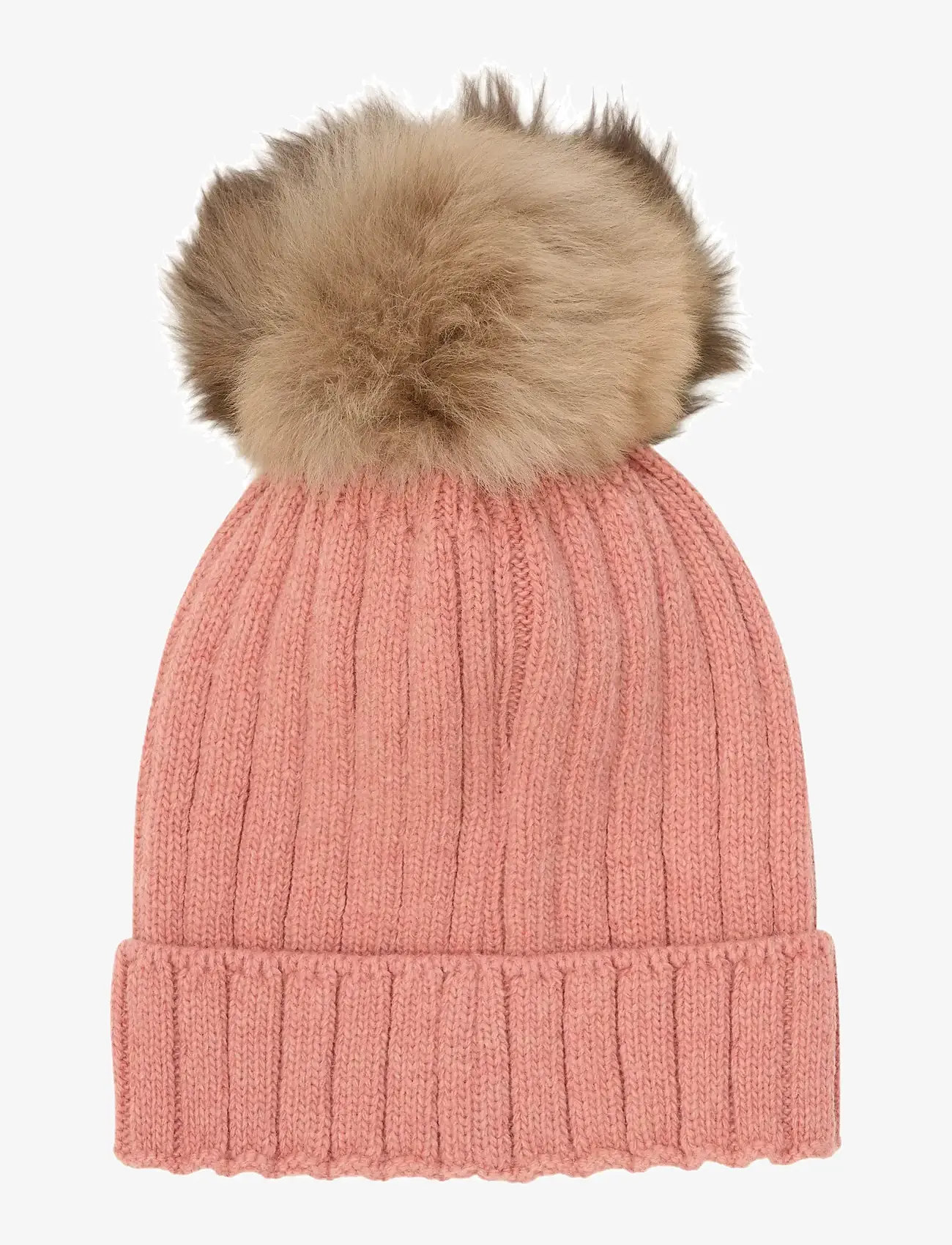 Huttelihut - Hat Knit Alpaca Pompom - beanies - burlwood - 1
