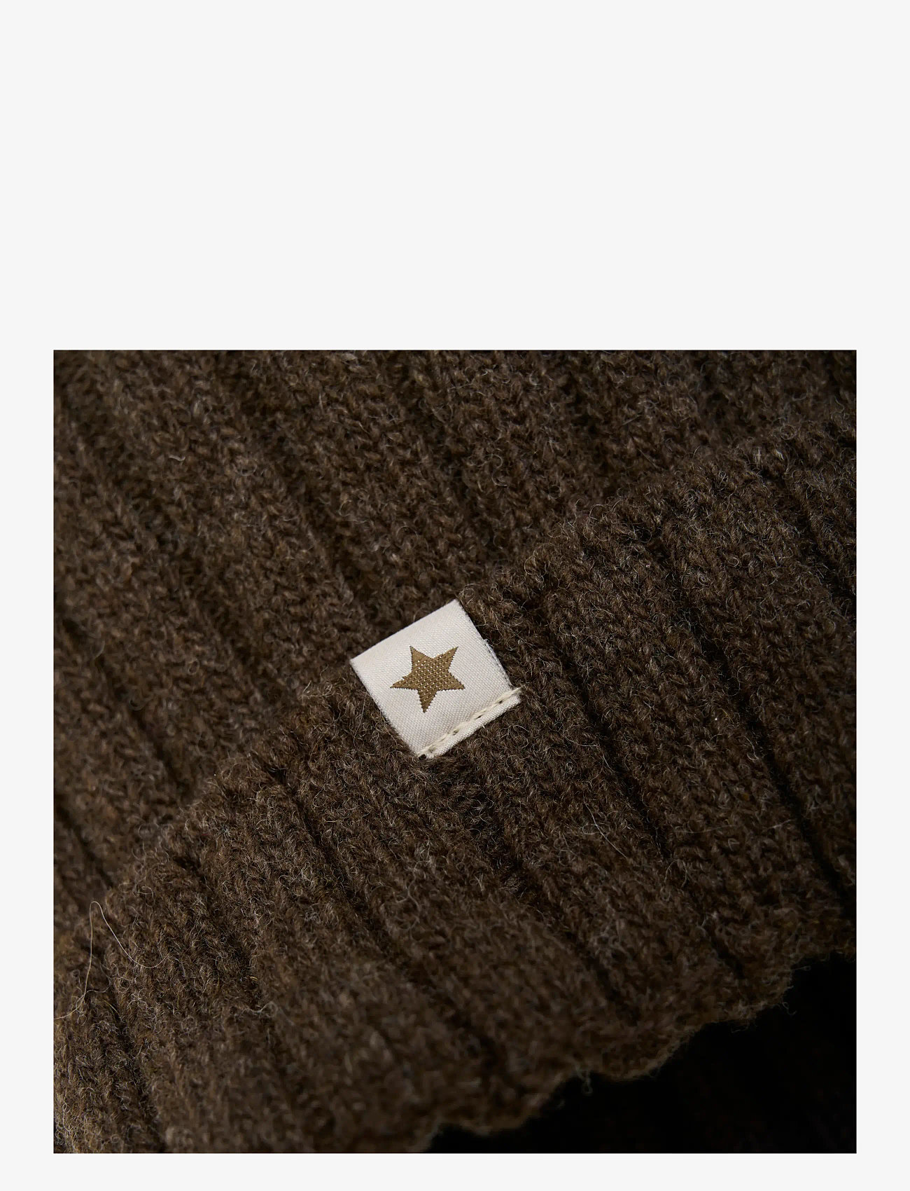 Huttelihut - Hat Knit Alpaca Pompom - laveste priser - dark brown melange - 3