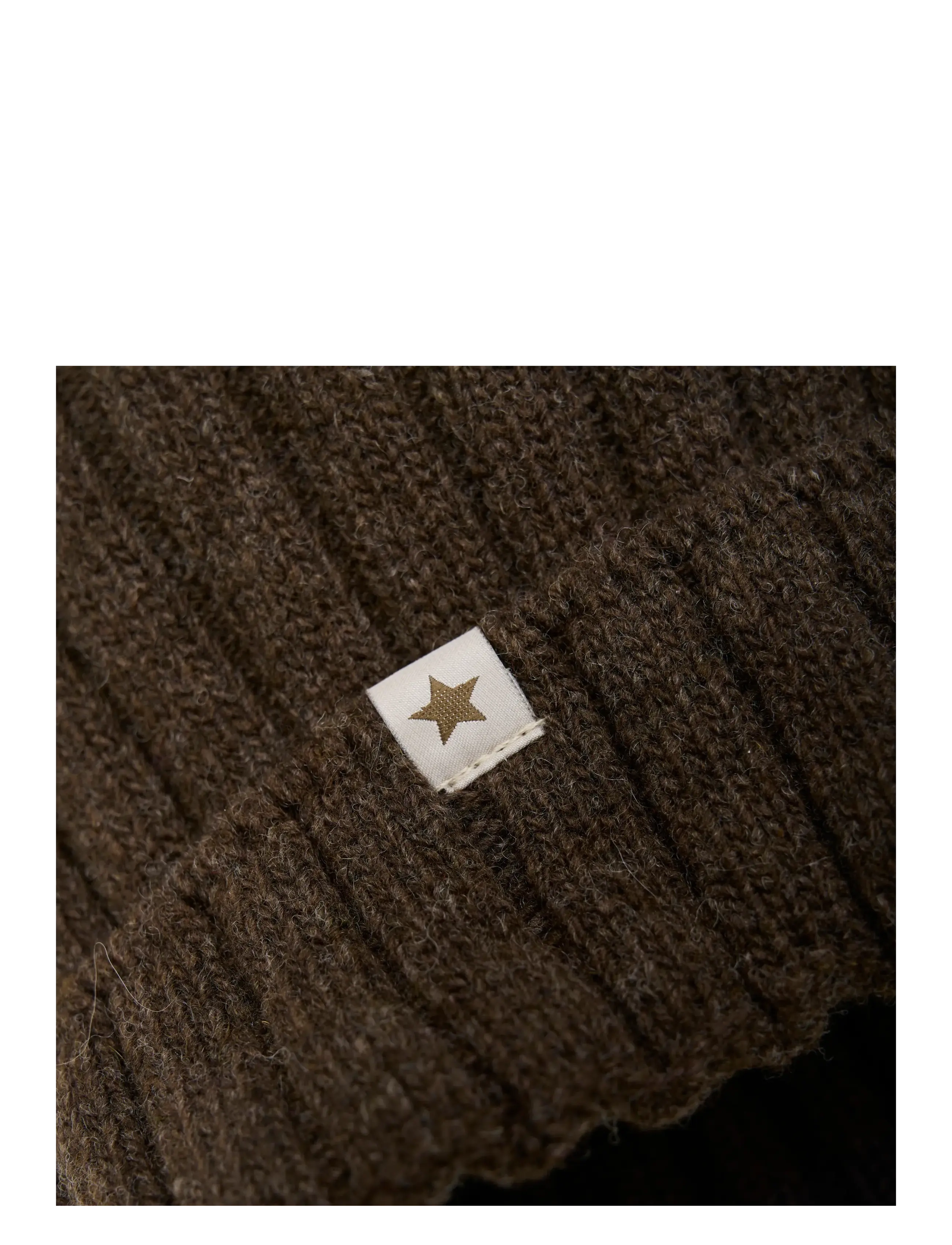 Huttelihut - Hat Knit Alpaca Pompom - mützen & handschuhe - dark brown melange - 3