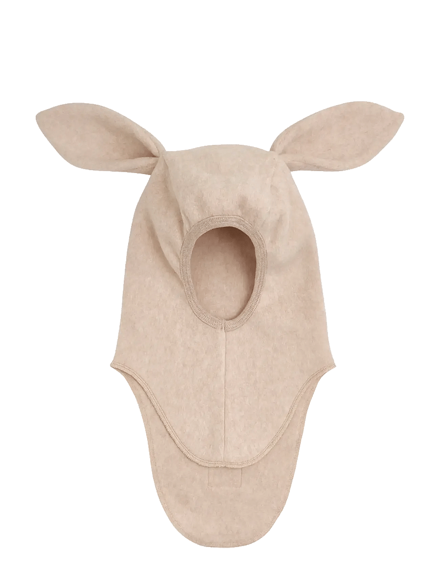 Huttelihut - Balaclava Ears Cotton Fleece - winter accessories - camel melange - 0