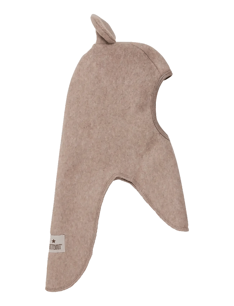 Huttelihut - Balaclava Ears Cotton Fleece - vinter tilbehør - savannah melange - 1