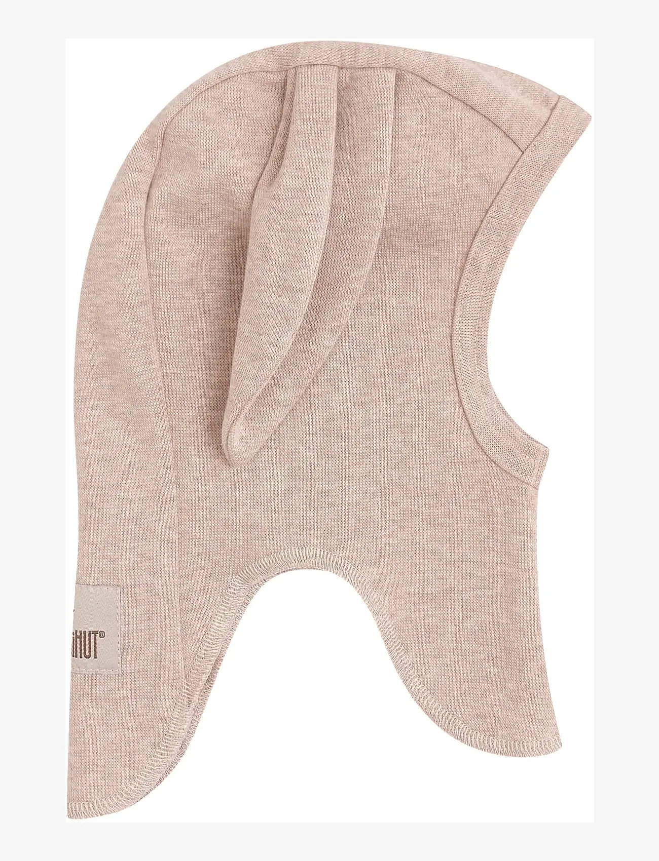 Huttelihut - Balaclava Ears Cotton Rib - vinter tilbehør - camel melange - 0