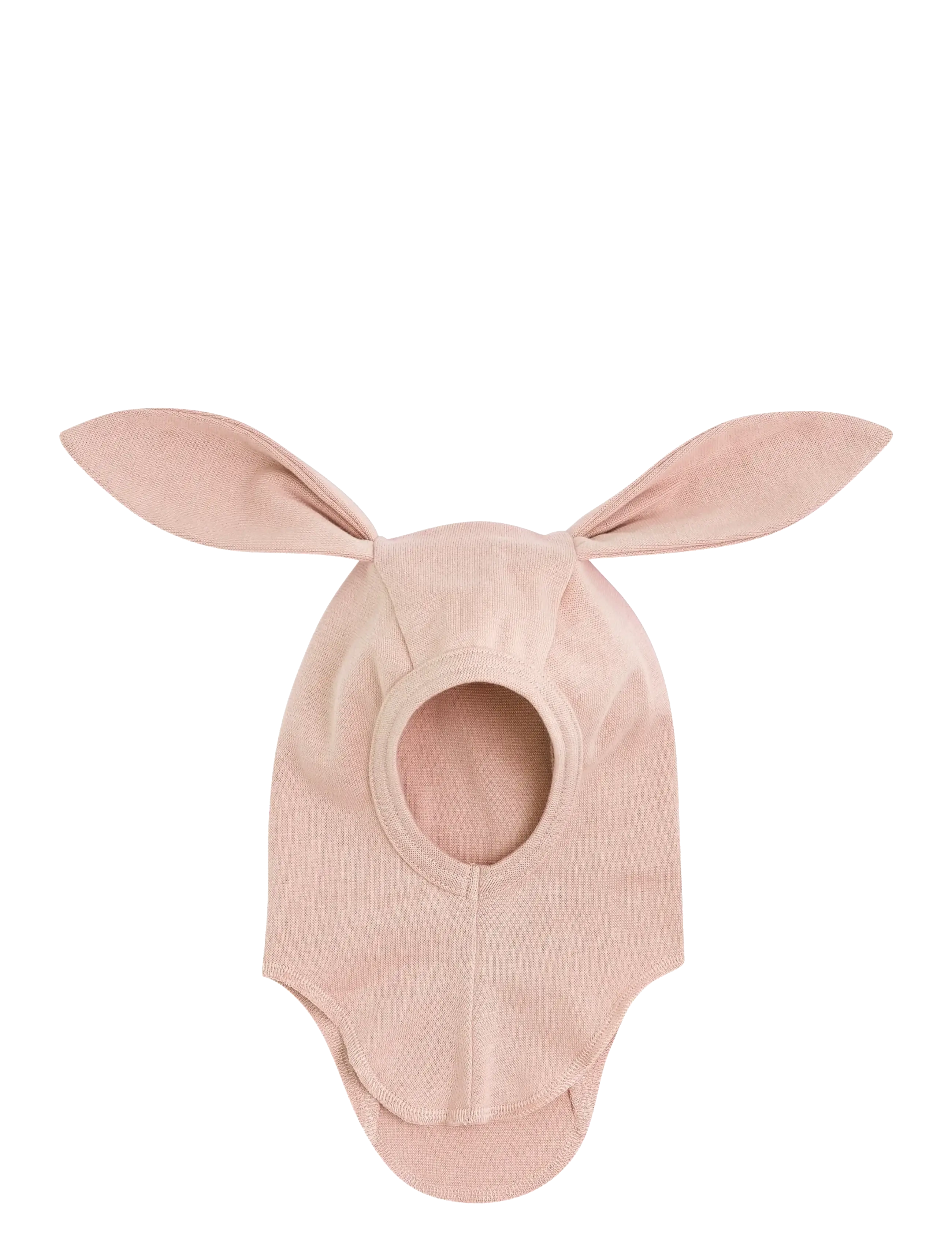Huttelihut Balaclava Ears Cotton Rib, Børn, Elefanthue Med Ører, Pink, Str: 40 -3M