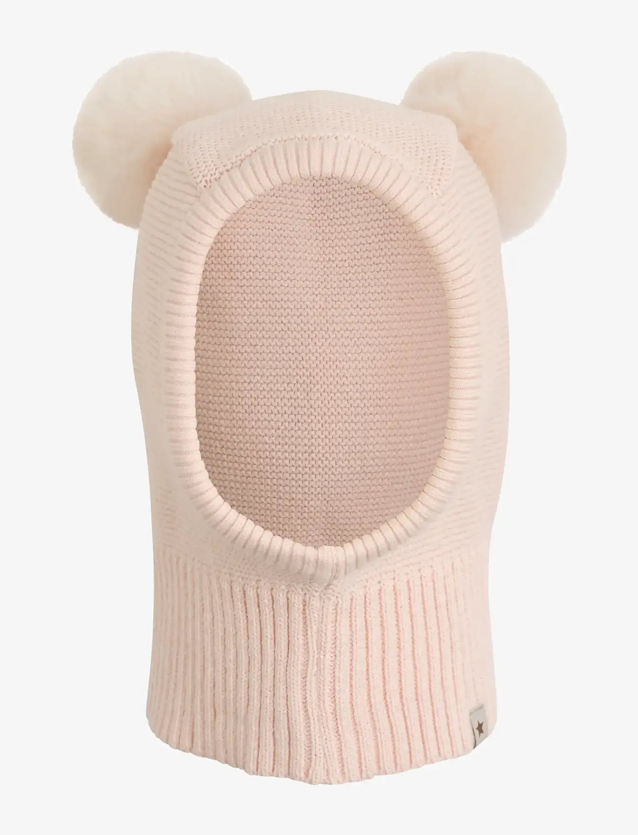 Huttelihut - Balaclava Knit w. Pompoms - peach blush - 0