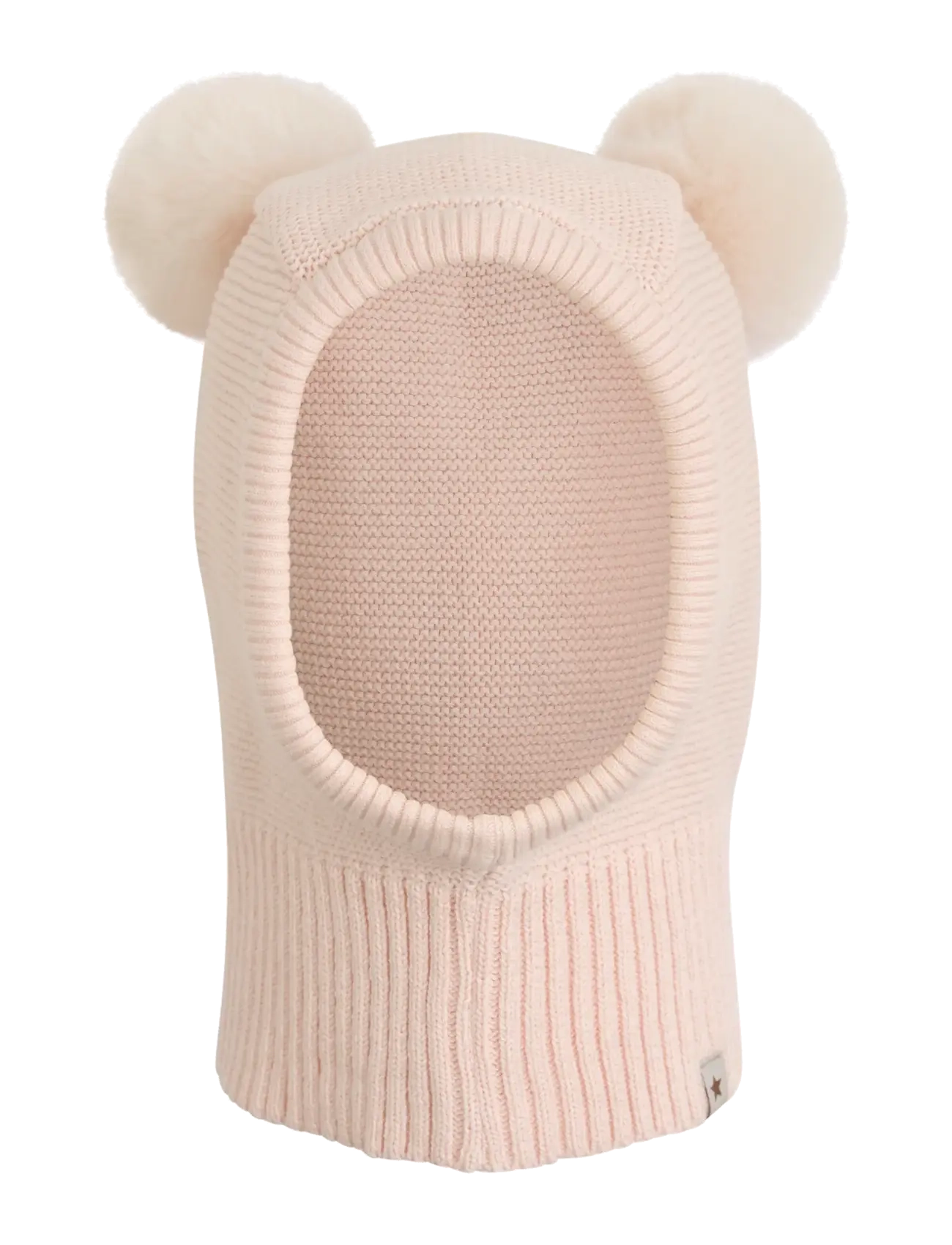 Huttelihut Balaclava Knit w. Pompoms - Back to school - PEACH BLUSH / pink/rose