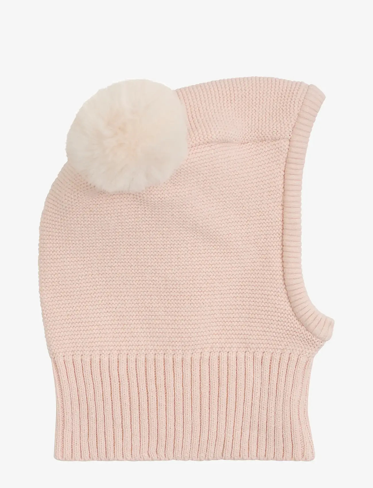 Huttelihut - Balaclava Knit w. Pompoms - peach blush - 1