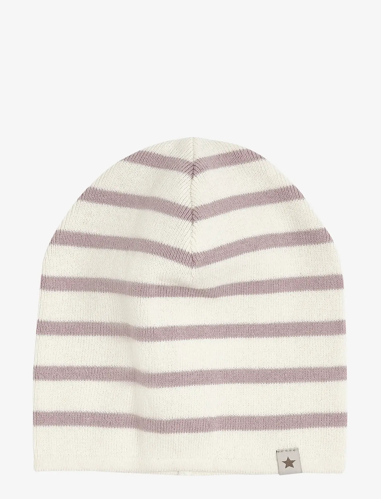 Huttelihut - Beanie Stripe Knit - accessories - deauville mauve - 0