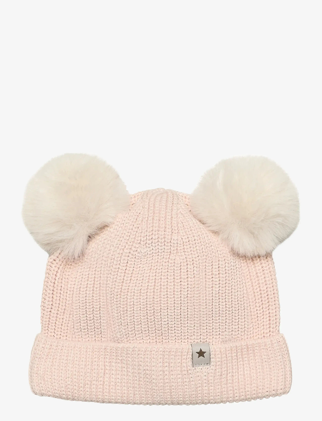 Huttelihut - Hat Knit w. Pompoms - beanies - peach blush - 0