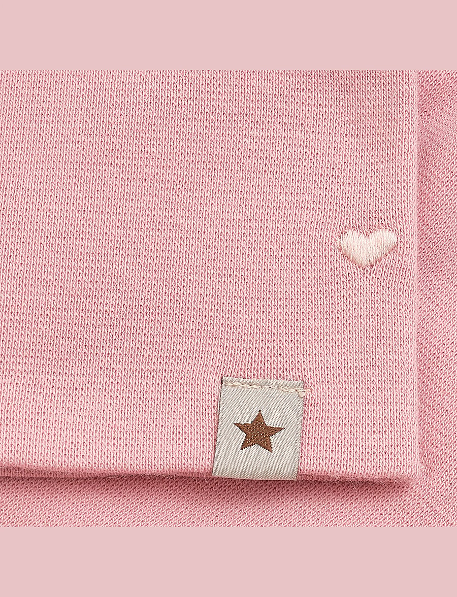 Huttelihut - Beanie Rib Embroidery - húfur - pale mauve - 2