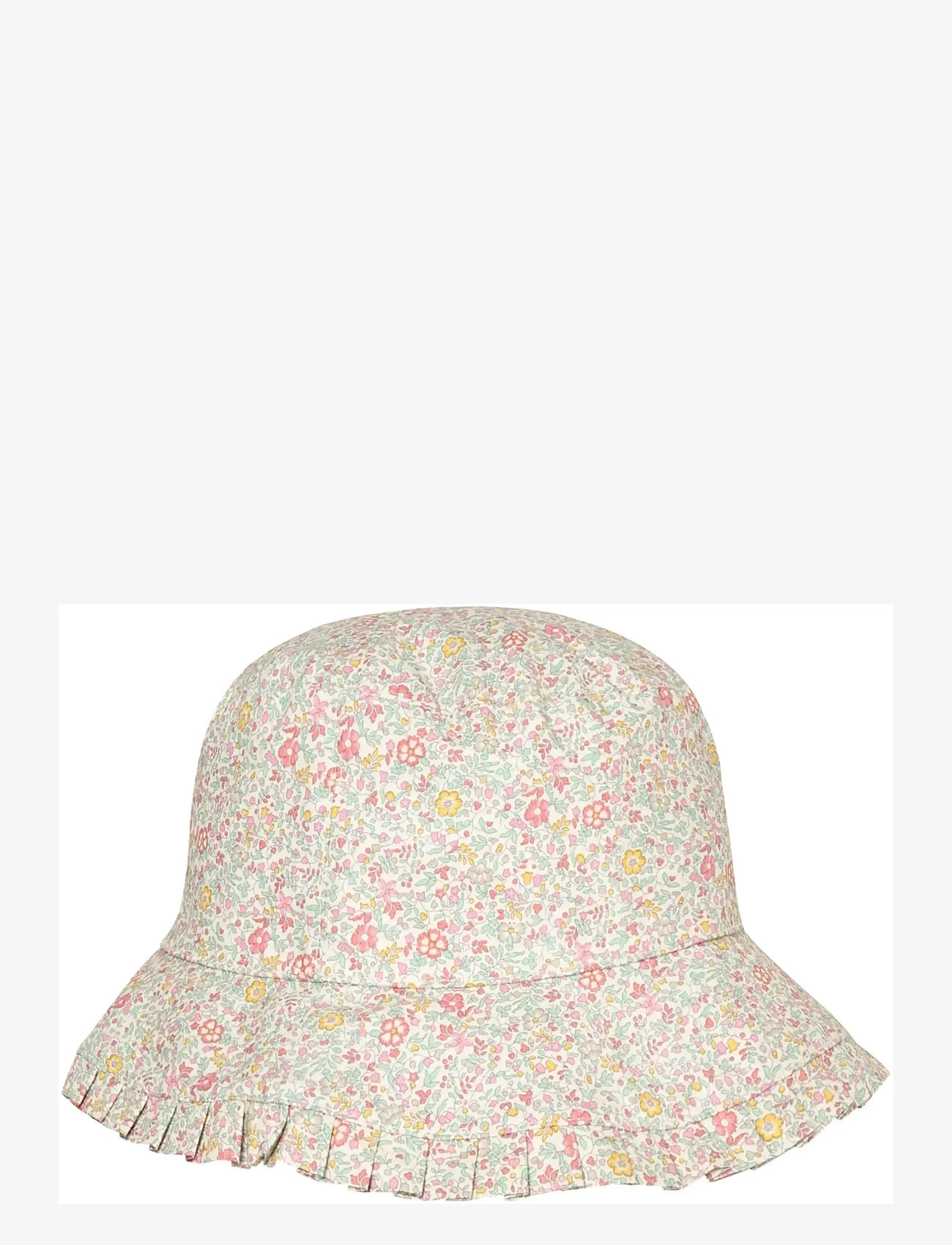 Huttelihut - Bucket Hat in Liberty Fabric - vinter tilbehør - double cream - 1