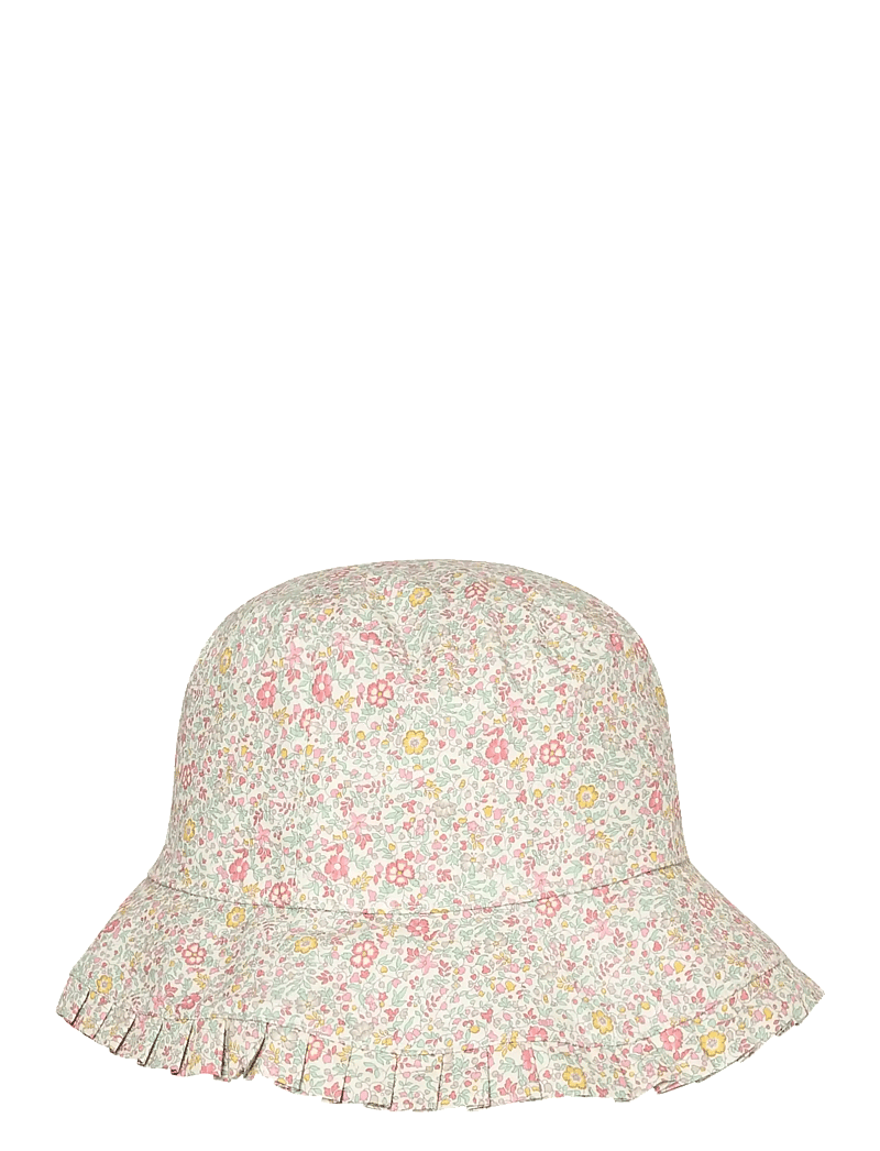 Huttelihut - Bucket Hat in Liberty Fabric - vinter tilbehør - double cream - 1