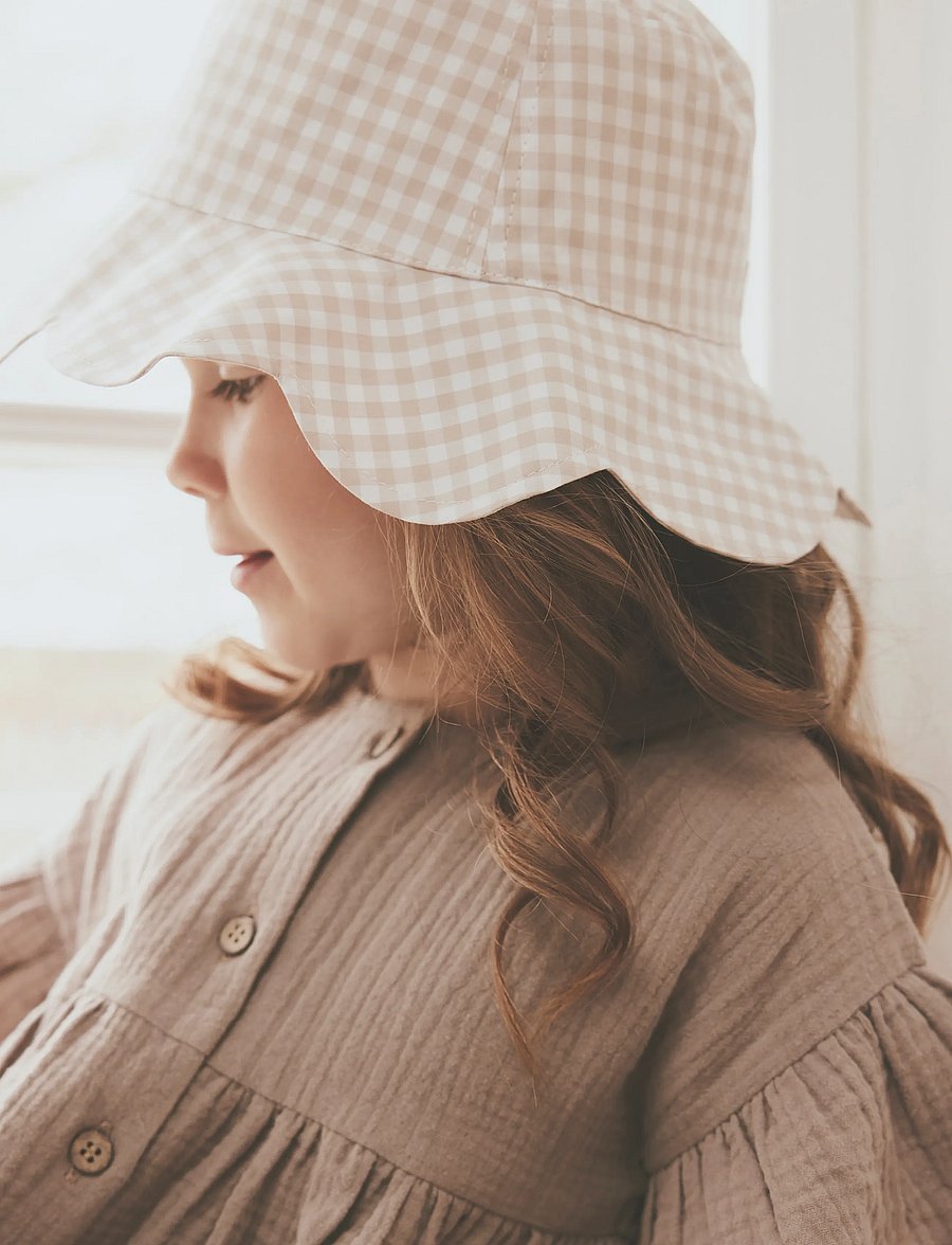 Huttelihut - Bucket Sun Hat Check - UPF 50+ - vinteraccessoarer - white pepper - 0