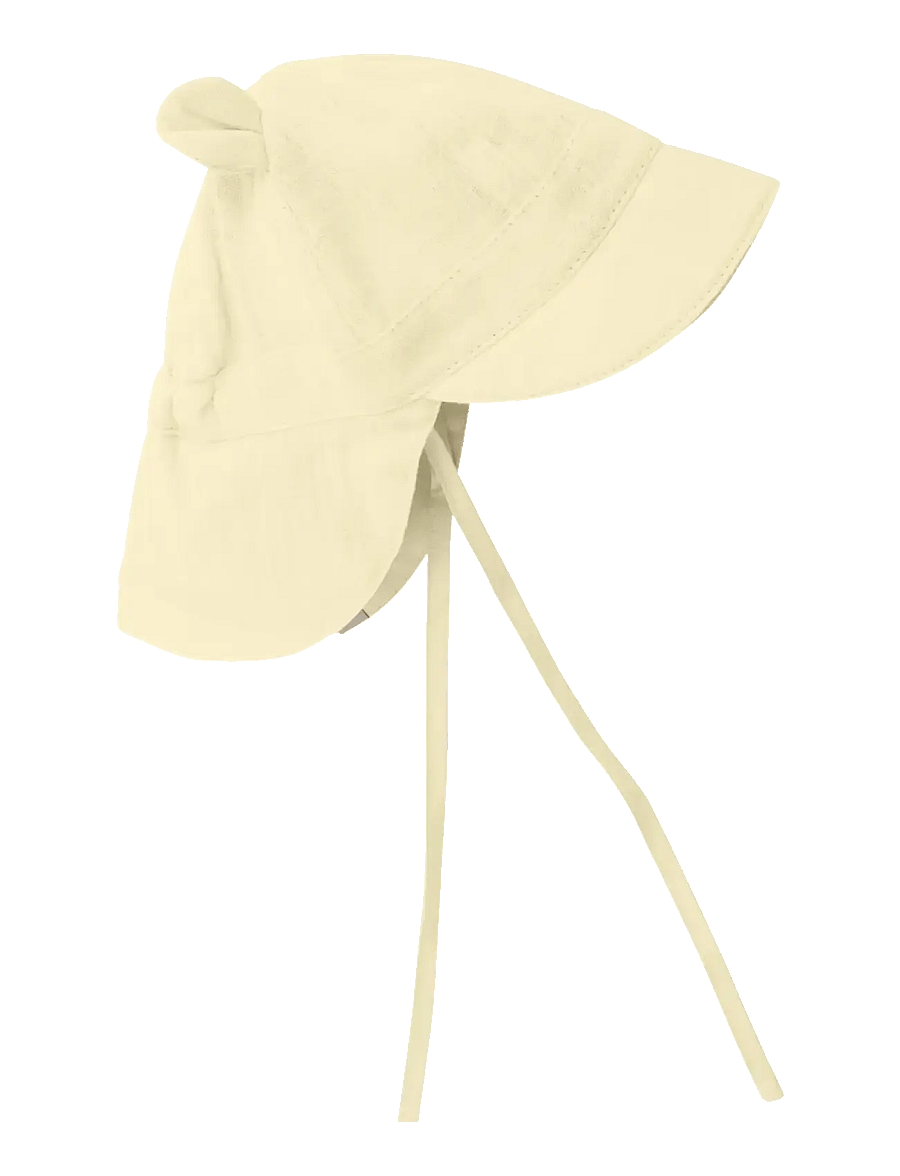 Huttelihut - Summer Hat Ears Muslin - solhattar - double cream - 0