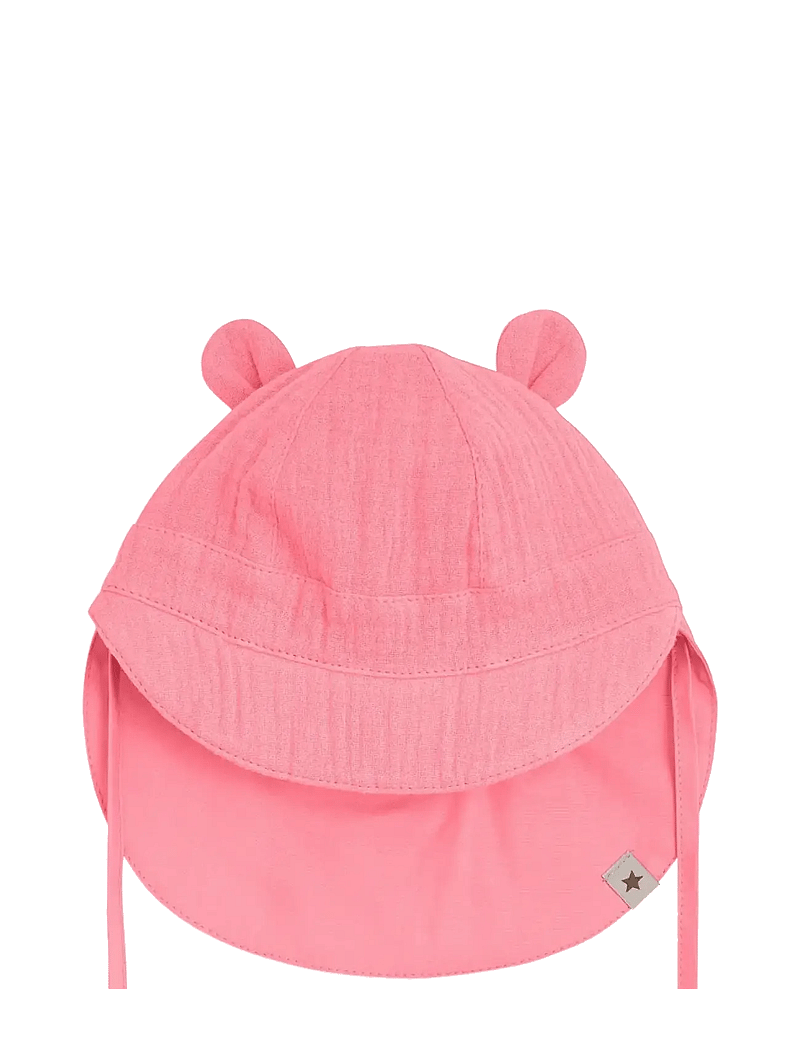 Huttelihut - Summer Hat Ears Muslin - solhatte - plumeria - 1