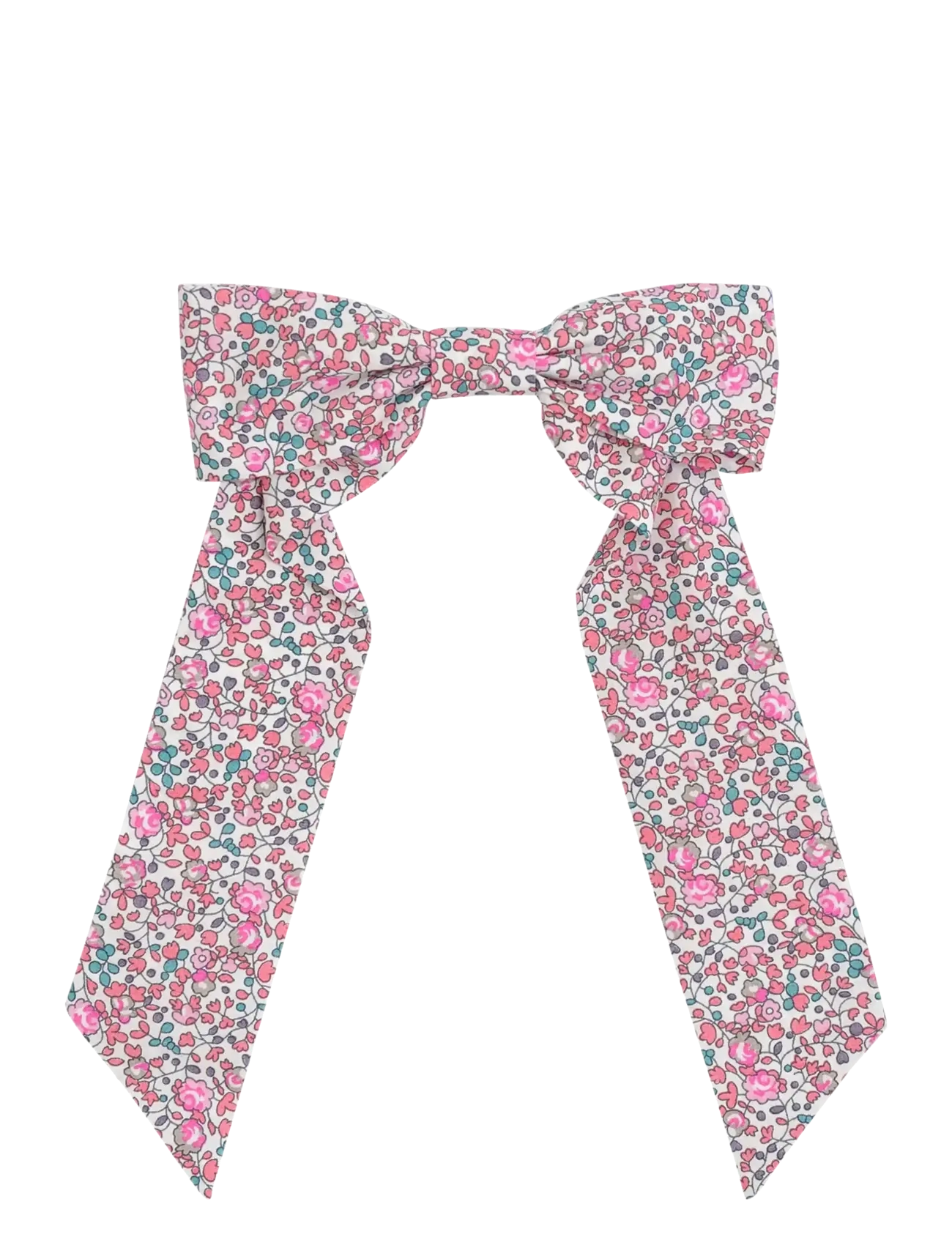 Huttelihut Hairclip Bow in Liberty Fabric - Hårklämmor - PLUMERIA / pink/rose