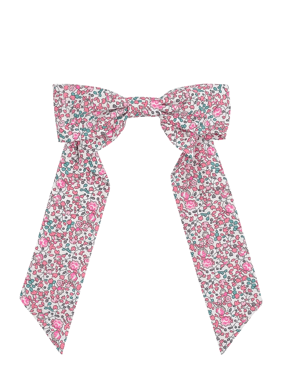 Huttelihut - Hairclip Bow in Liberty Fabric - hårspænder - plumeria - 0