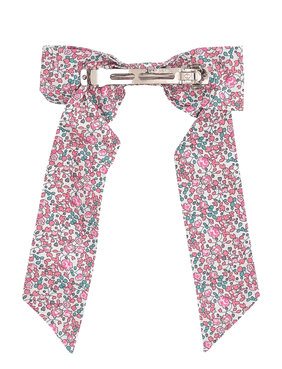 Huttelihut - Hairclip Bow in Liberty Fabric - hårspænder - plumeria - 1