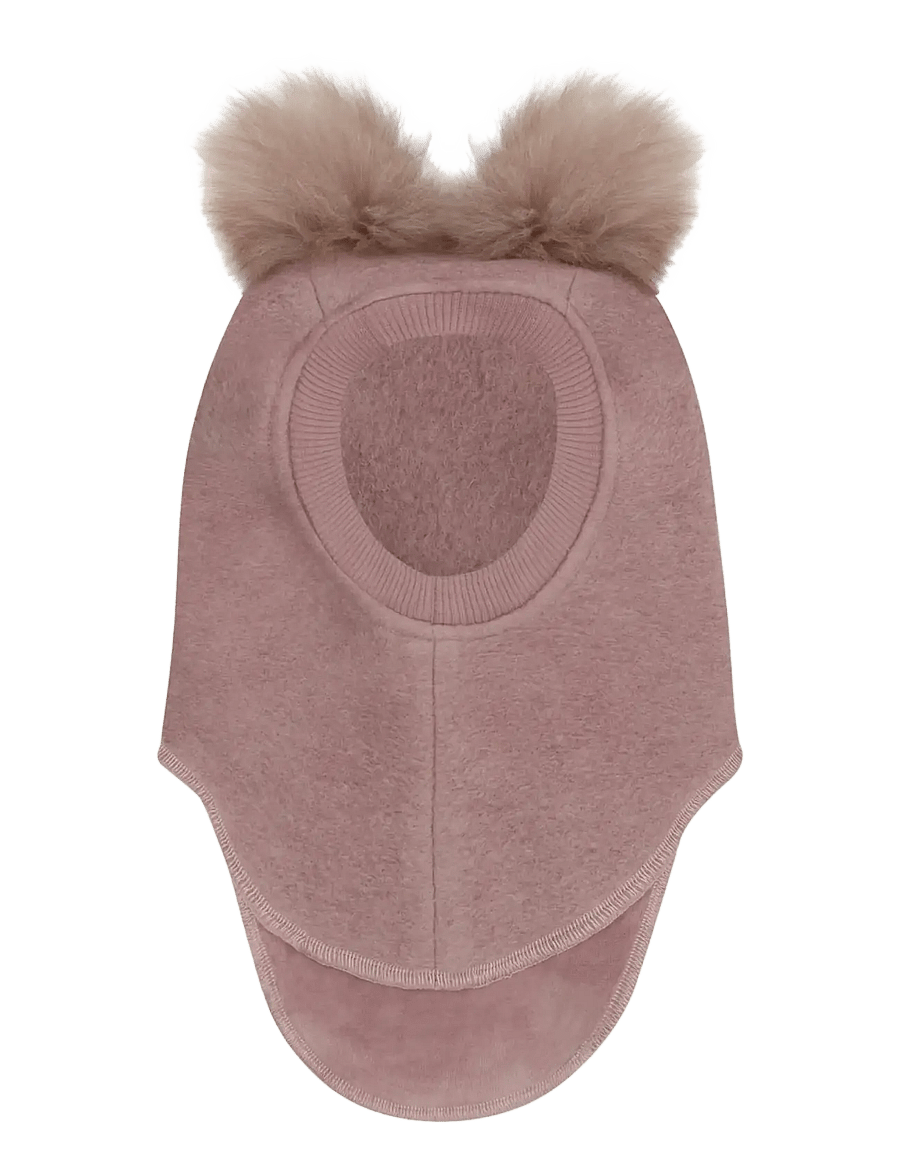 Huttelihut - Balaclava Wool Alpaca Pompoms - vinteraccessoarer - deauville mauve - 1
