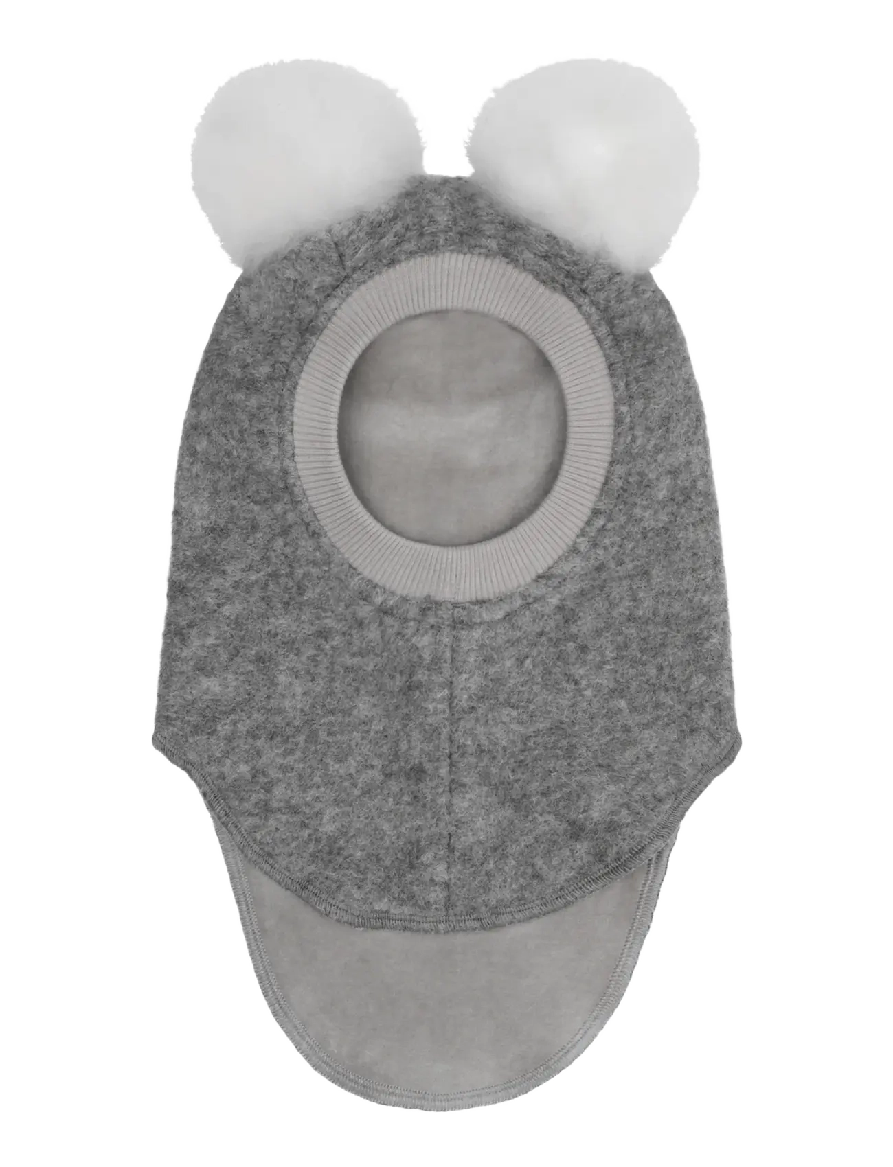 Huttelihut - Balaclava Wool Alpaca Pompoms - accessories - medium grey melange - 1
