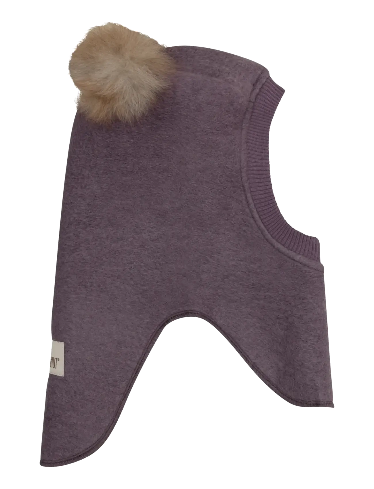 Huttelihut Balaclava Wool Alpaca Pompoms - Balaclava - MOONSCAPE / purple