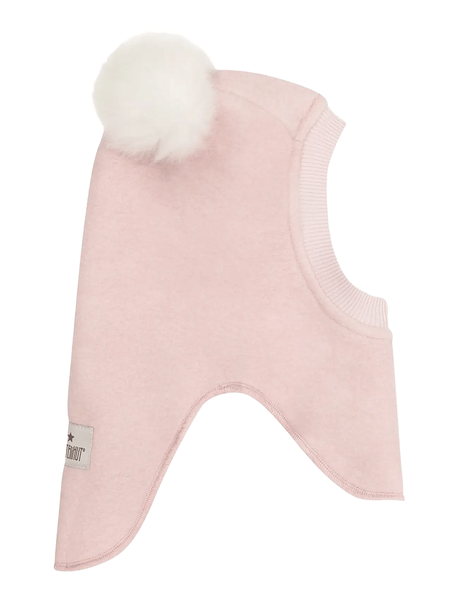 Huttelihut - Balaclava Wool Alpaca Pompoms - winteraccessoires - rose smoke - 0