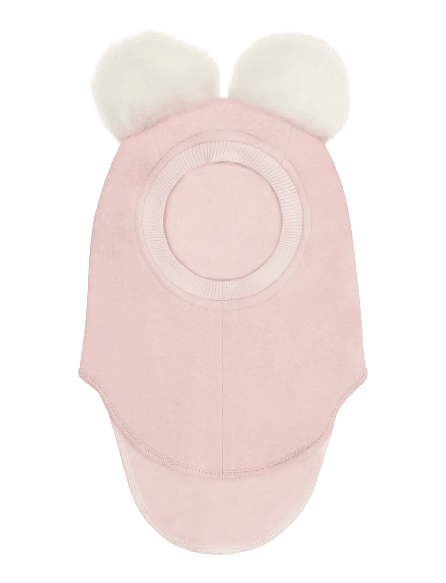 Huttelihut - Balaclava Wool Alpaca Pompoms - winteraccessoires - rose smoke - 1