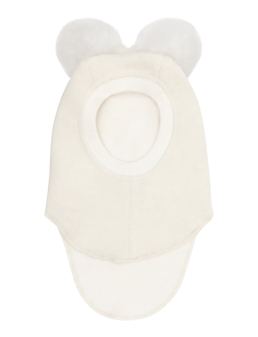 Huttelihut - Balaclava Wool Alpaca Pompoms - winteraccessoires - tofu - 1