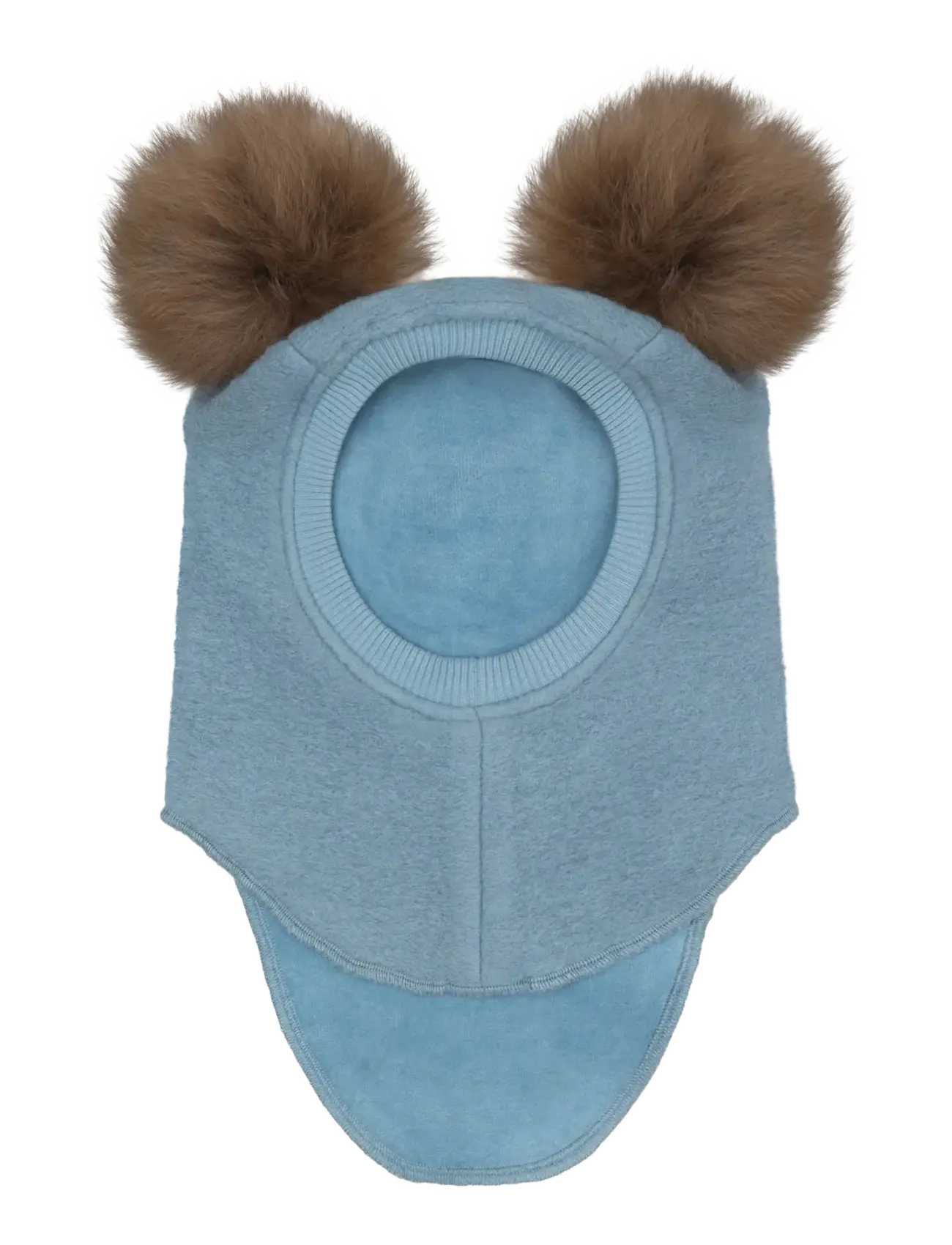 Huttelihut - Balaclava Wool Alpaca Pompoms - vinteraccessoarer - windward blue - 2