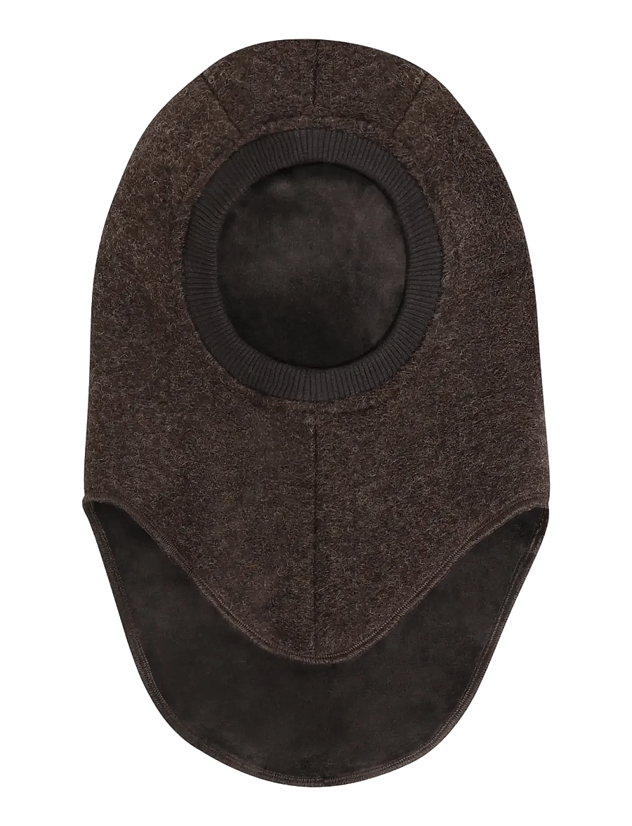 Huttelihut - Balaclava Triangles Wool - vinteraccessoarer - dark brown melange - 1