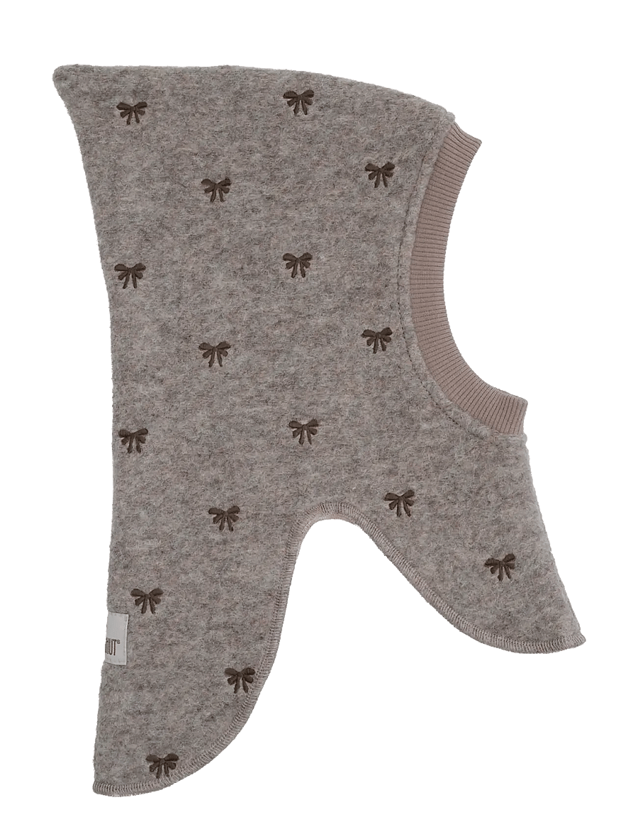 Huttelihut - Balaclava Emb. Wool - vinteraccessoarer - camel melange - 0