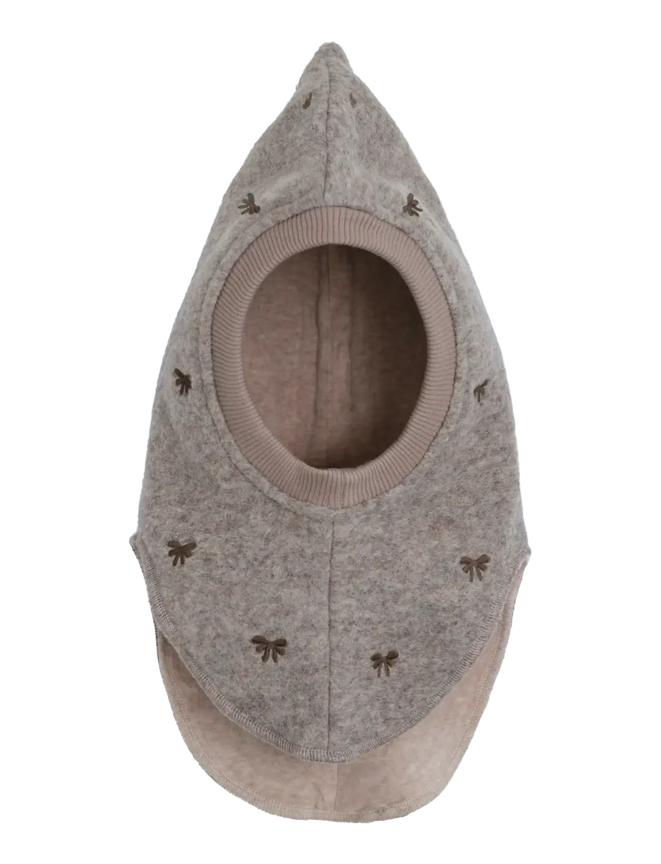 Huttelihut - Balaclava Emb. Wool - vinteraccessoarer - camel melange - 1