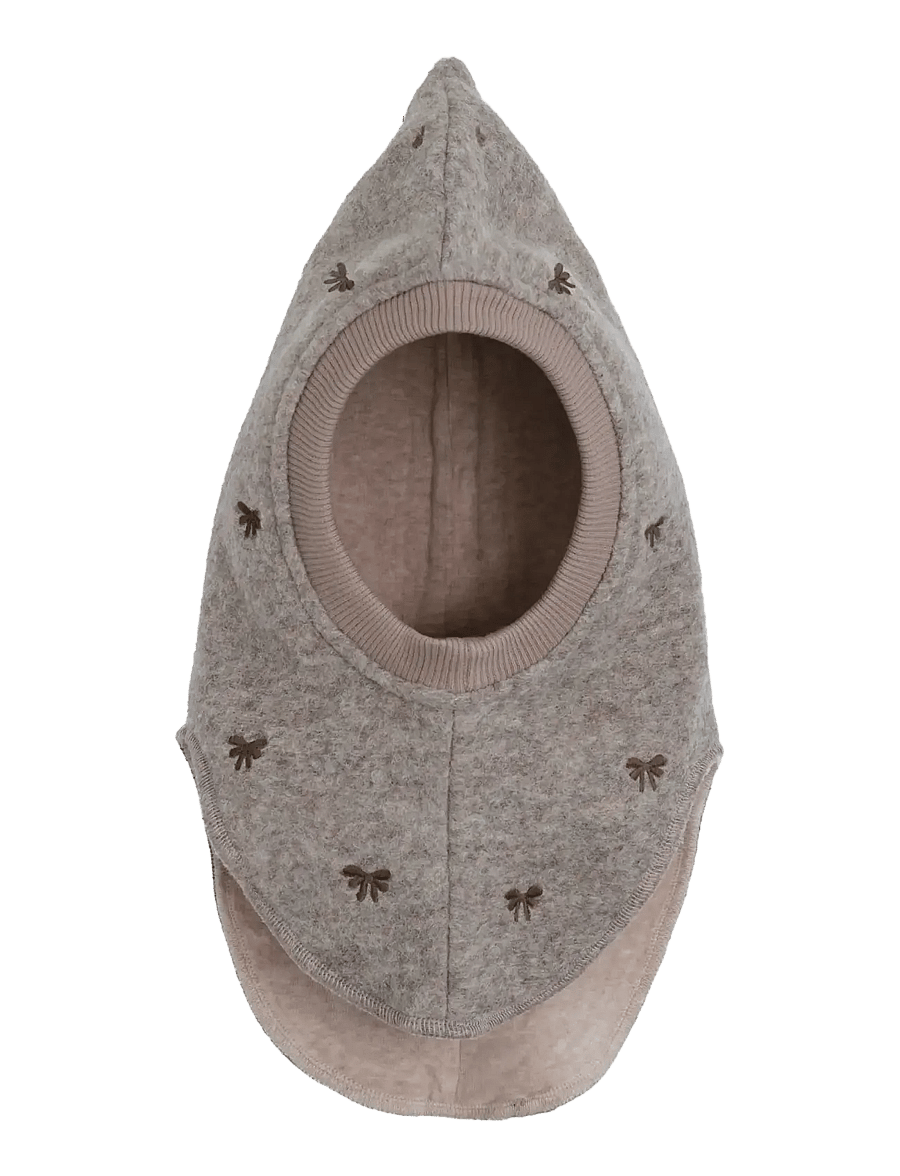 Huttelihut - Balaclava Emb. Wool - vinteraccessoarer - camel melange - 1