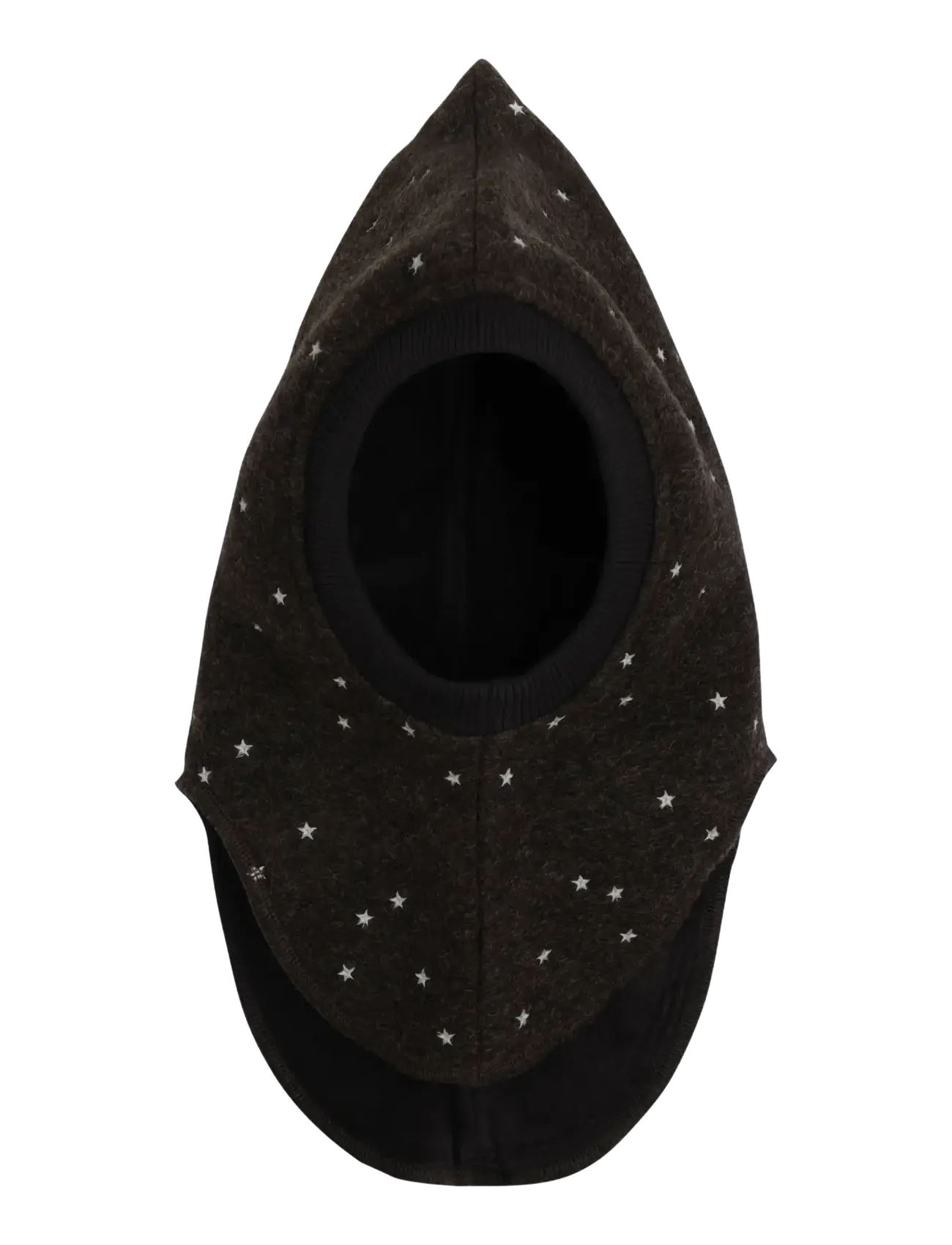 Huttelihut - Balaclava Emb. Wool - vinteraccessoarer - dark brown melange - 1