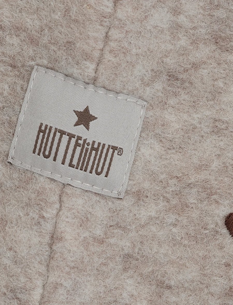 Huttelihut - Balaclava Emb. Wool - vinteraccessoarer - sand melange - 2