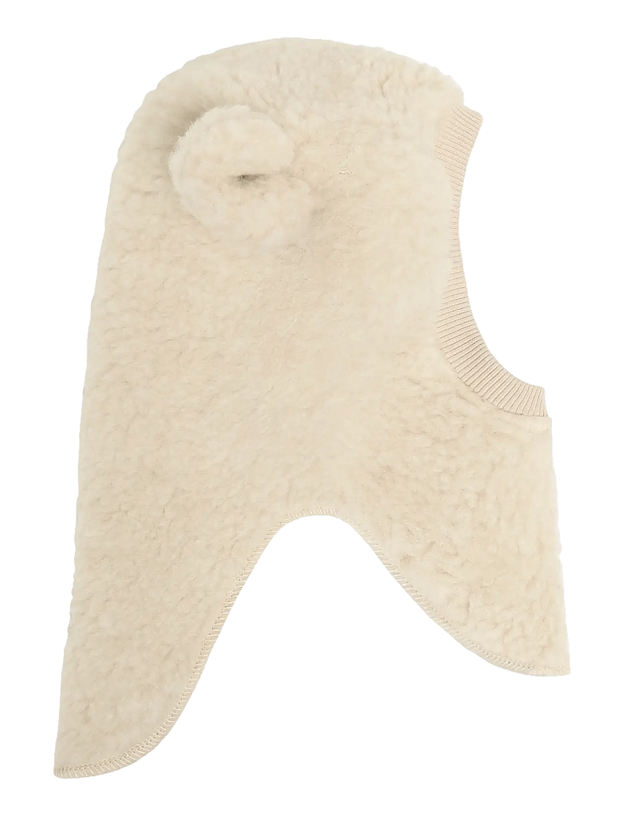 Huttelihut - Balaclava Ears Wool Teddy - vinteraccessoarer - cement - 0