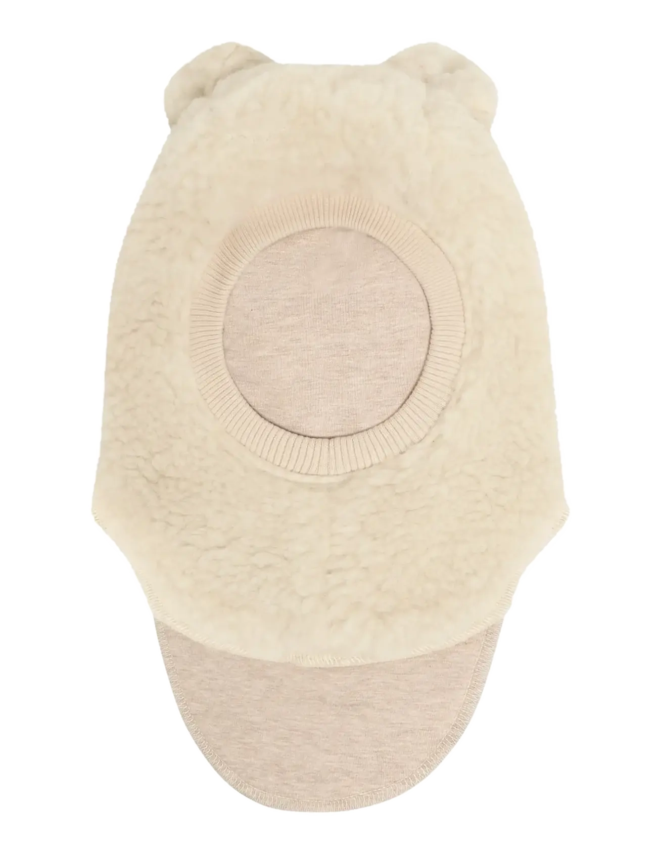 Huttelihut - Balaclava Ears Wool Teddy - vinteraccessoarer - cement - 1
