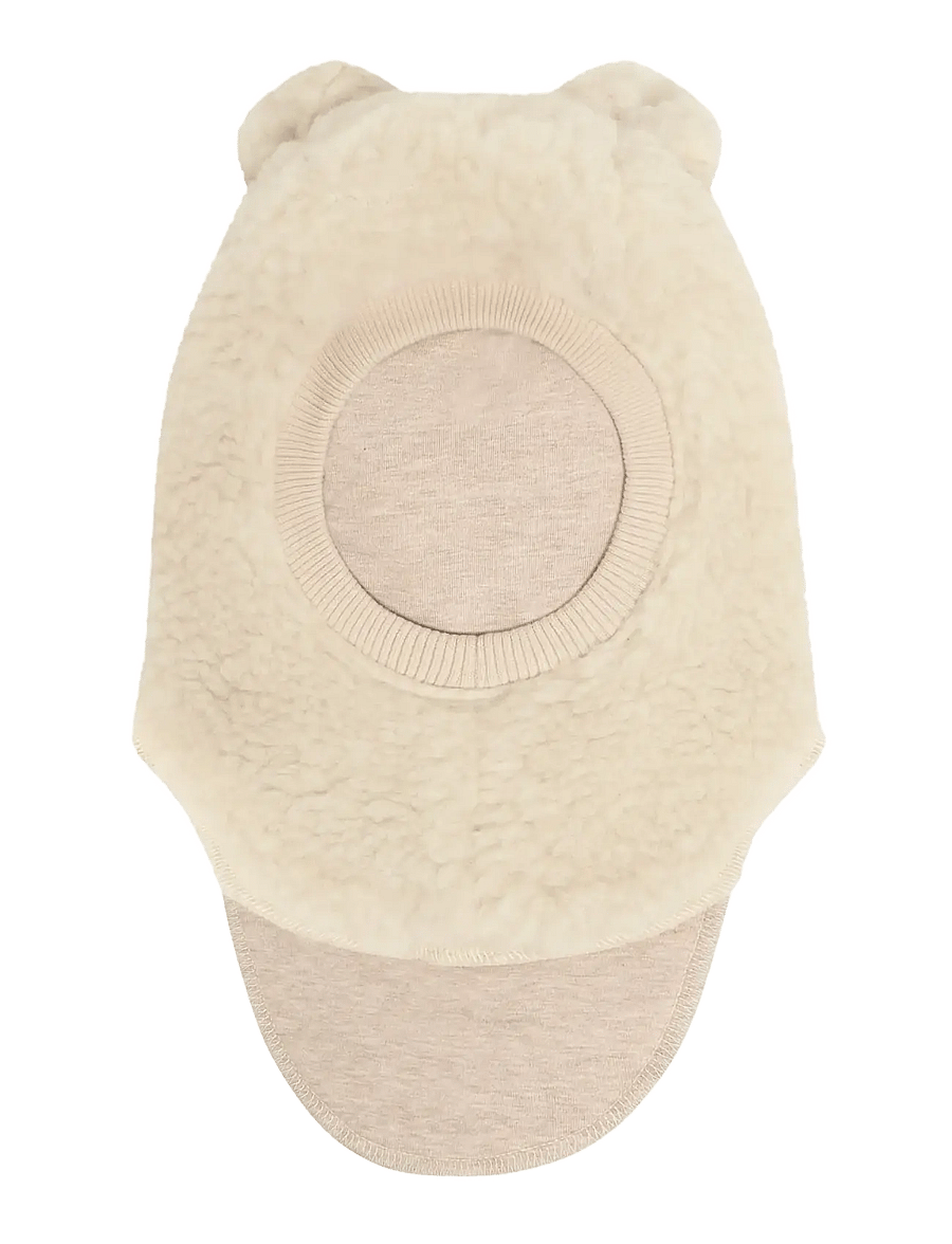 Huttelihut - Balaclava Ears Wool Teddy - vinteraccessoarer - cement - 1