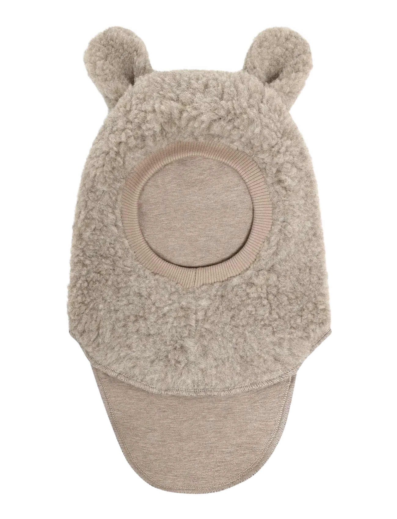 Huttelihut - Balaclava Ears Wool Teddy - vinteraccessoarer - camel melange - 1