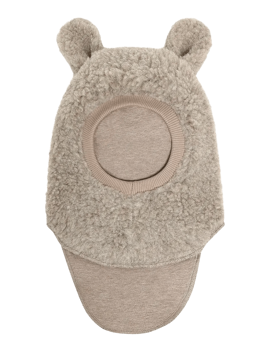 Huttelihut - Balaclava Ears Wool Teddy - vinteraccessoarer - camel melange - 1