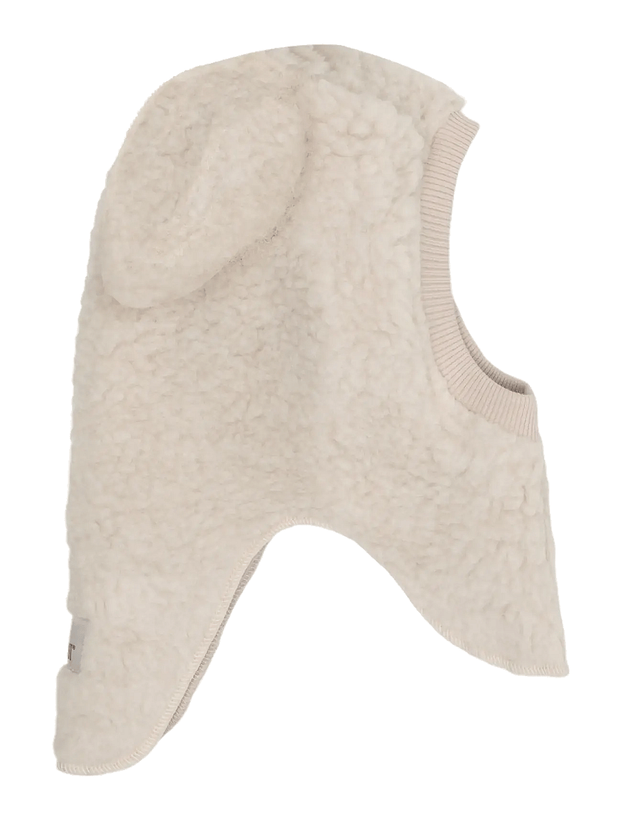 Huttelihut - Balaclava Ears Wool Teddy - vinteraccessoarer - cement - 0