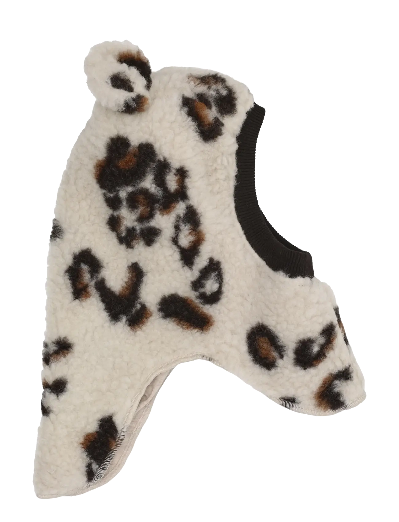 Huttelihut Balaclava Wool Teddy Jacquard - Vintersport - CEMENT / cream