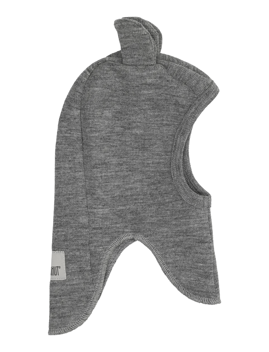 Huttelihut - Balaclava Ears Wool Fleece - hats & caps - medium grey melange - 1