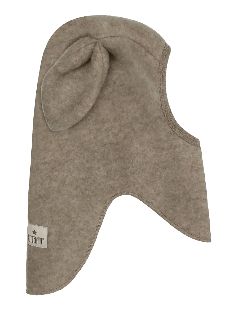 Huttelihut - Balaclava Ears Wool Fleece - savannah melange - 0