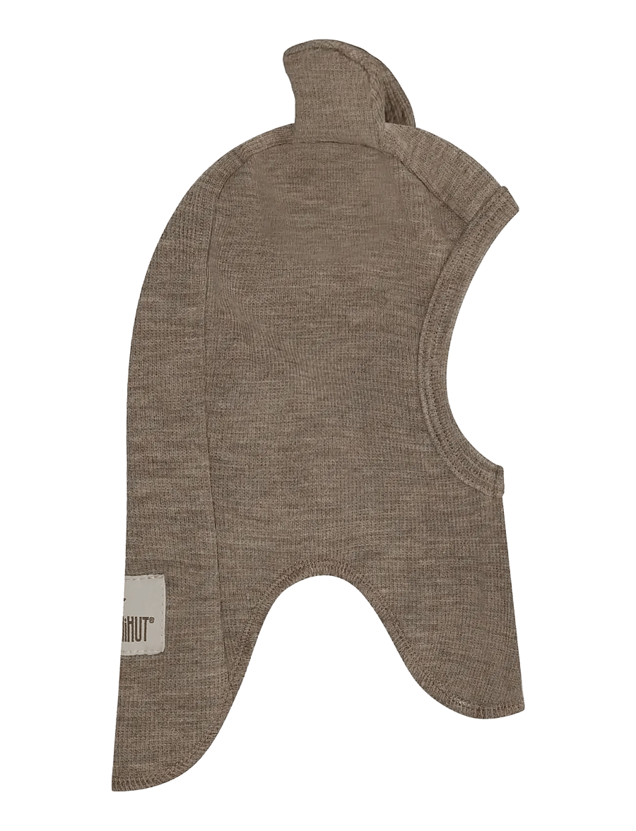 Huttelihut - Balaclava Ears Wool Rib - savannah melange - 0