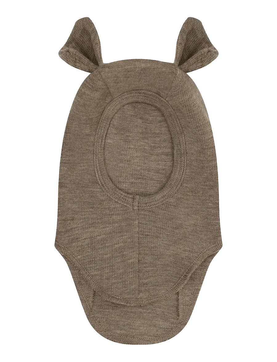 Huttelihut - Balaclava Ears Wool Rib - savannah melange - 1
