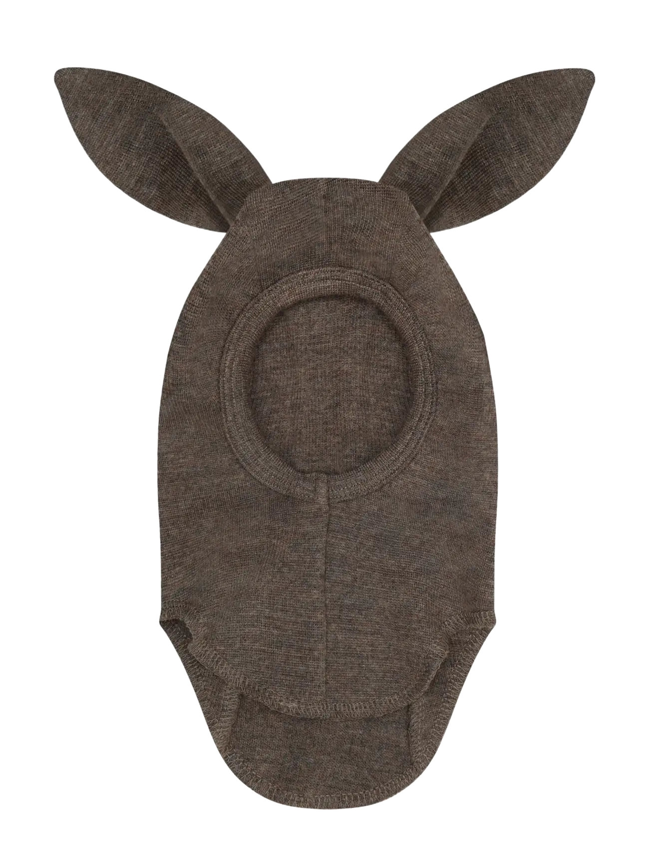 Huttelihut - Balaclava Ears Wool Rib - accessories - brown melange - 1