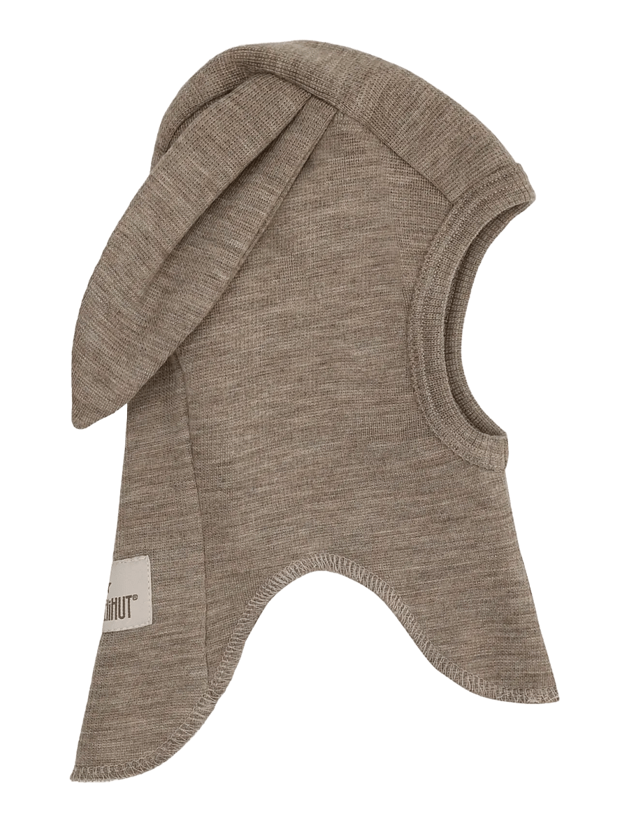Huttelihut - Balaclava Ears Wool Rib - hats & caps - savannah melange - 0